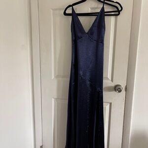 Elegant Navy Blue Slip Dress